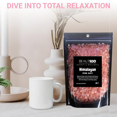 Beaut100 Bath Salt - Himalayan Pink bath salts - 17.6oz (1.1lb)